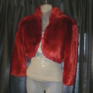 Bebe Deep Red Satin Jacket